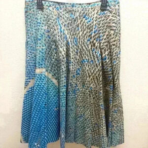AKRIS PUNTO Solar-Print Soft Pleated Midi Skirt